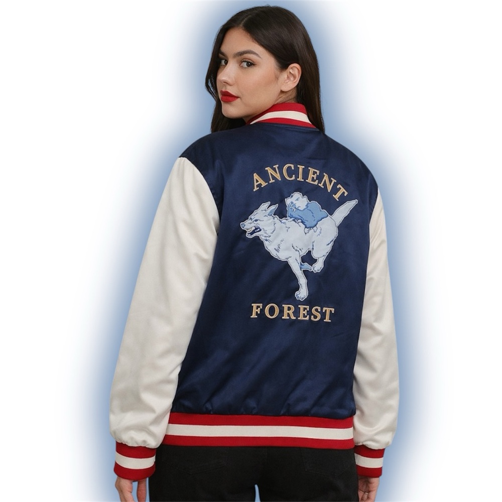 Studio Ghibli Princess Mononoke Patch Bomber Jacket